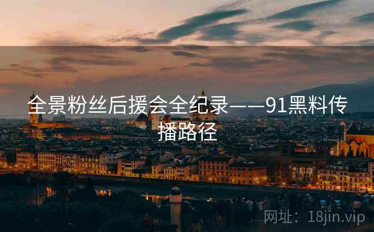 全景粉丝后援会全纪录——91黑料传播路径