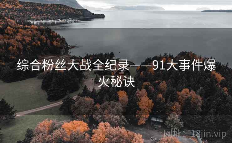 综合粉丝大战全纪录——91大事件爆火秘诀
