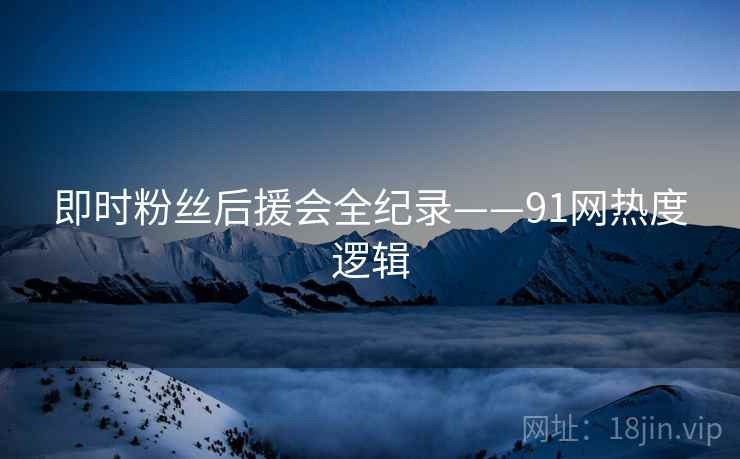 即时粉丝后援会全纪录——91网热度逻辑