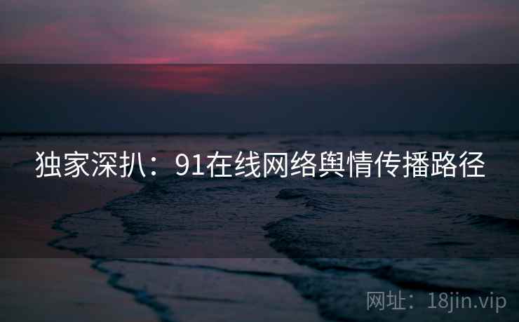 独家深扒：91在线网络舆情传播路径