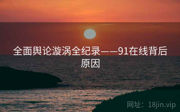 全面舆论漩涡全纪录——91在线背后原因