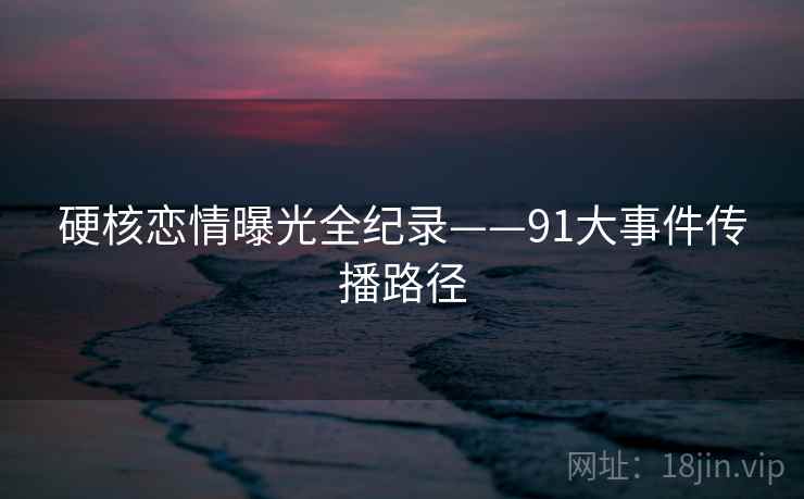 硬核恋情曝光全纪录——91大事件传播路径