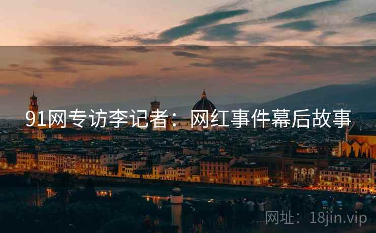 91网专访李记者：网红事件幕后故事